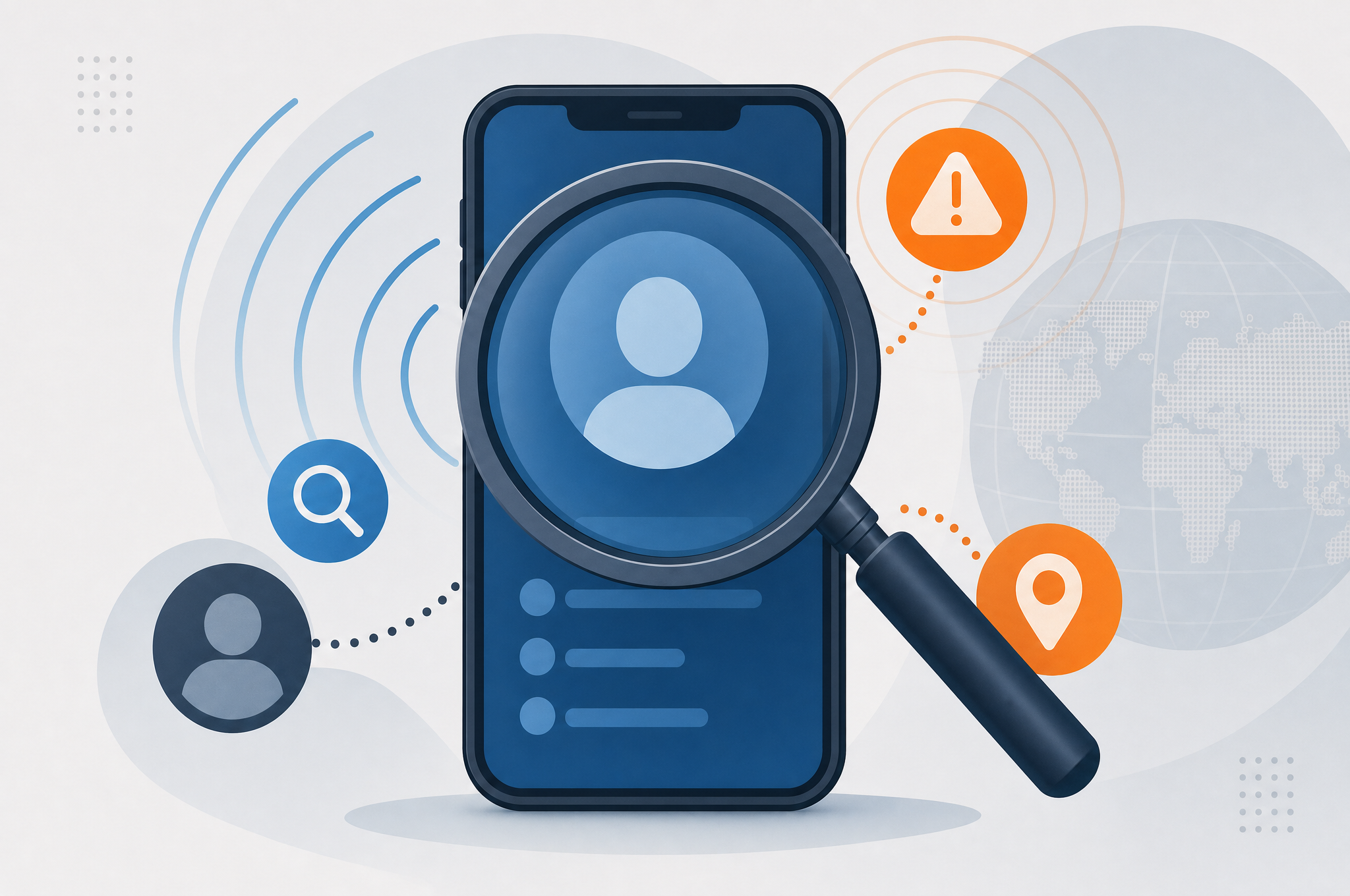 Reverse phone lookup illustration